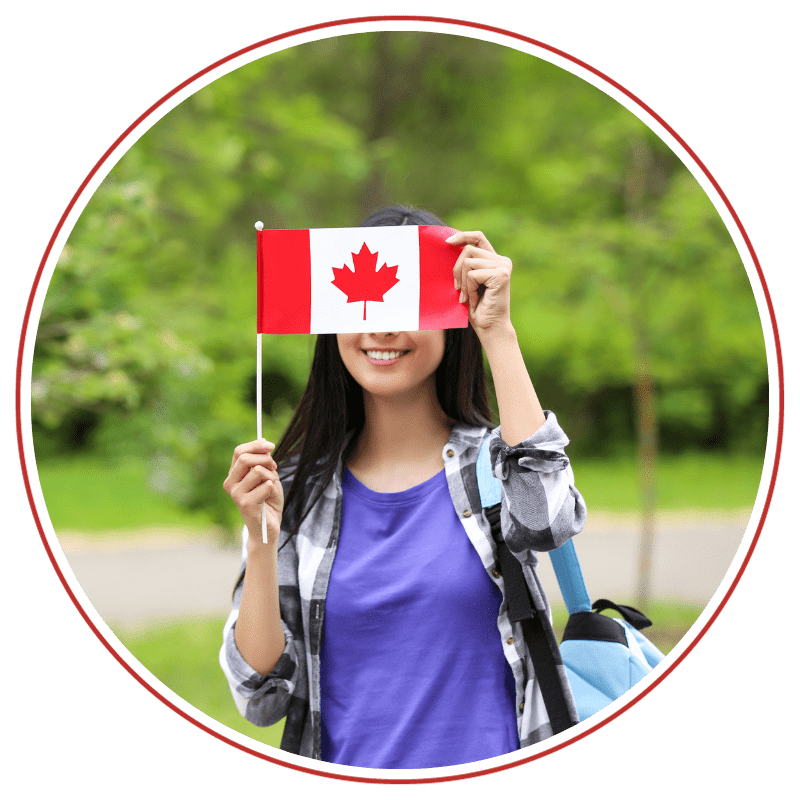 top100startups, startup visa Canada, Canada flag, happy person